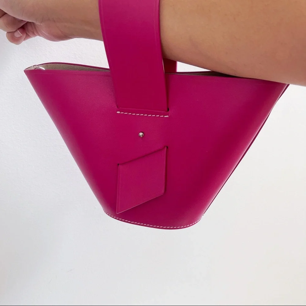 Carolina Santo Domingo Bright Pink Mini Tote Bag - Picture 3 of 14